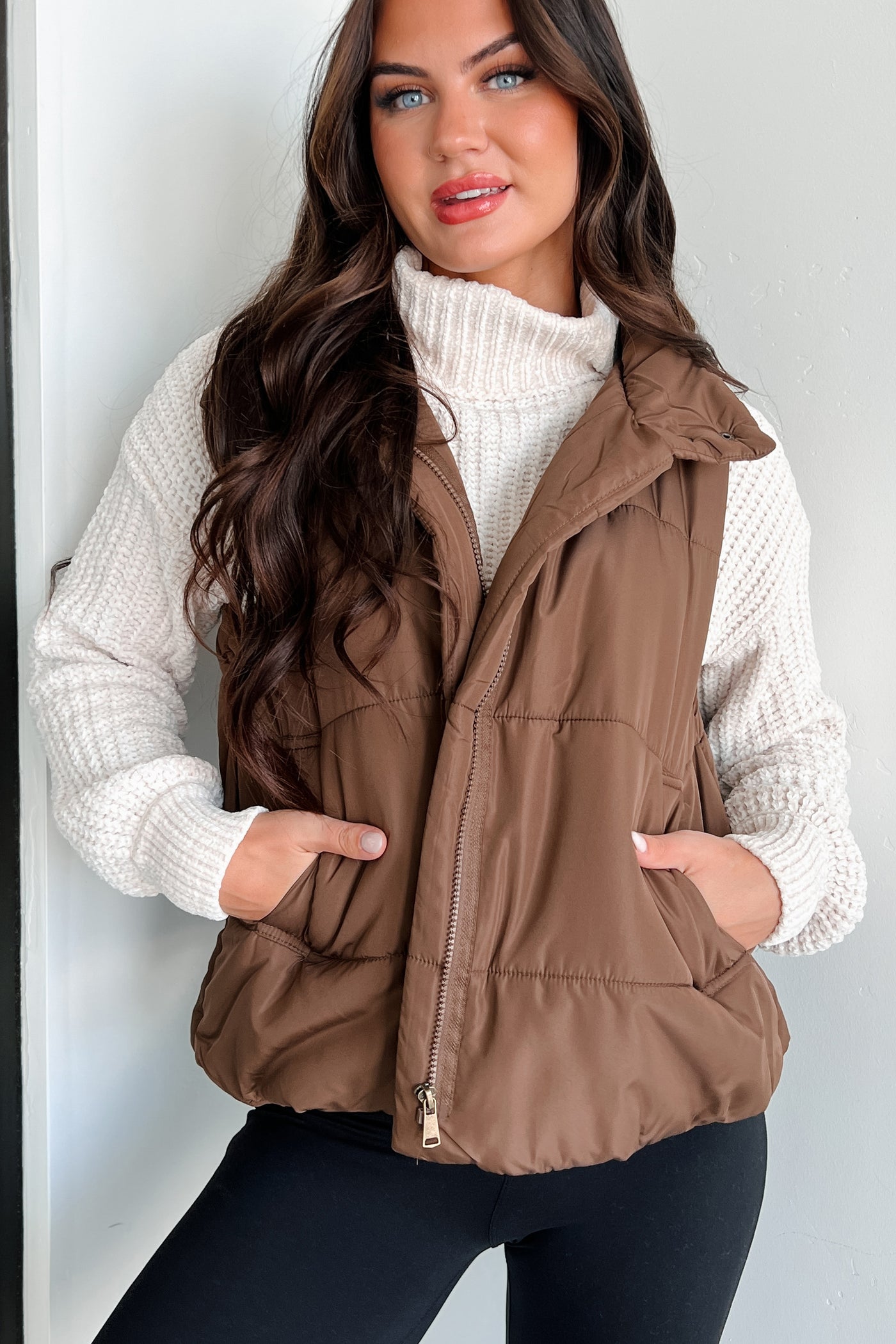 City Tours Puffer Vest (Brown) - NanaMacs