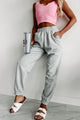 Damaris Fleece Jogger Sweatpants (Heather Grey) - NanaMacs