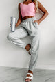 Damaris Fleece Jogger Sweatpants (Heather Grey) - NanaMacs