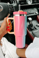 Quench Your Thirst 40oz Insulated Rainbow Tumbler With Straw (Fairy Pink) - NanaMacs