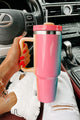 Quench Your Thirst 40oz Insulated Rainbow Tumbler With Straw (Fairy Pink) - NanaMacs