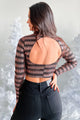 Pop The Bubbly Open Back Sequin Top (Black) - NanaMacs