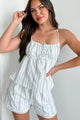 Whispers Of Summer Striped Tank & Shorts Set (White/Blue) - NanaMacs