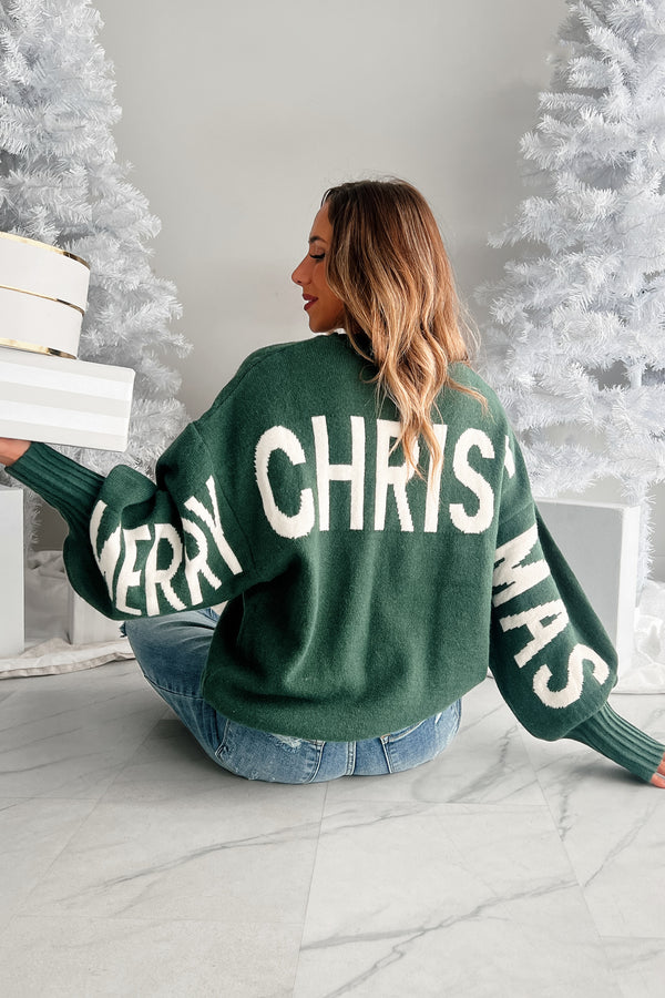 Festive Mood Holiday Sweater (Green) - NanaMacs