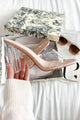 Chic Simplicity Clear Strap Lucite Heel (Nude) - NanaMacs