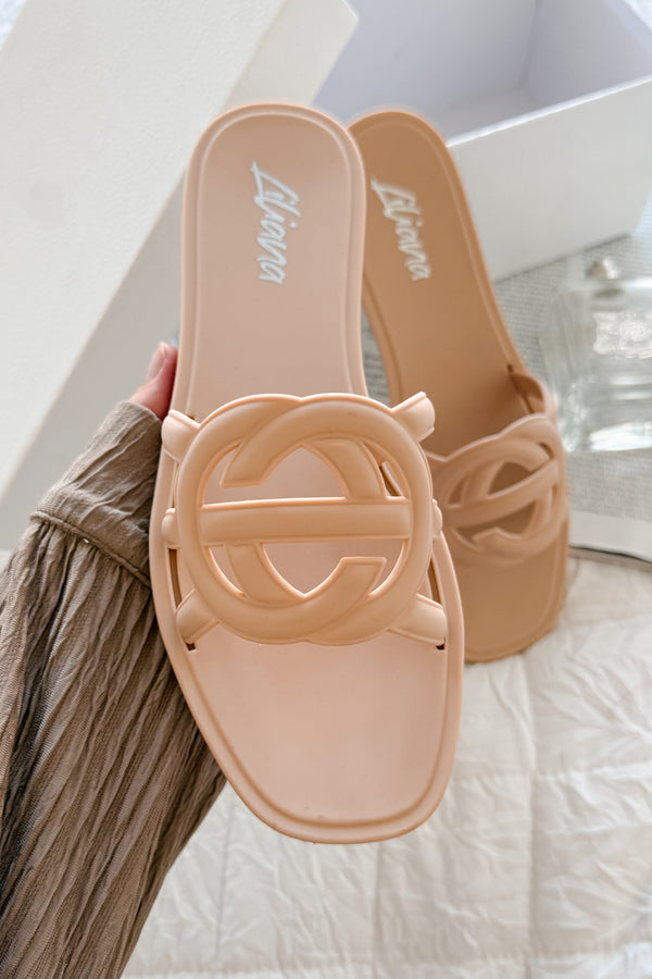 Party Animal Cut-Out Jelly Sandals (Nude) - NanaMacs