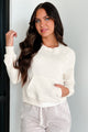 At Home Vibes Raglan Sleeve Pocket Sweatshirt (Cream) - NanaMacs