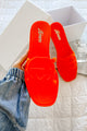 Party Animal Cut-Out Jelly Sandals (Orange) - NanaMacs