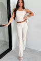 Confident Decisions High Waist Dress Pant (Cream) - NanaMacs