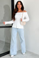 Little Bit Ritzy Rhinestone Straight Leg Jeans (Crystal Indigo) - NanaMacs