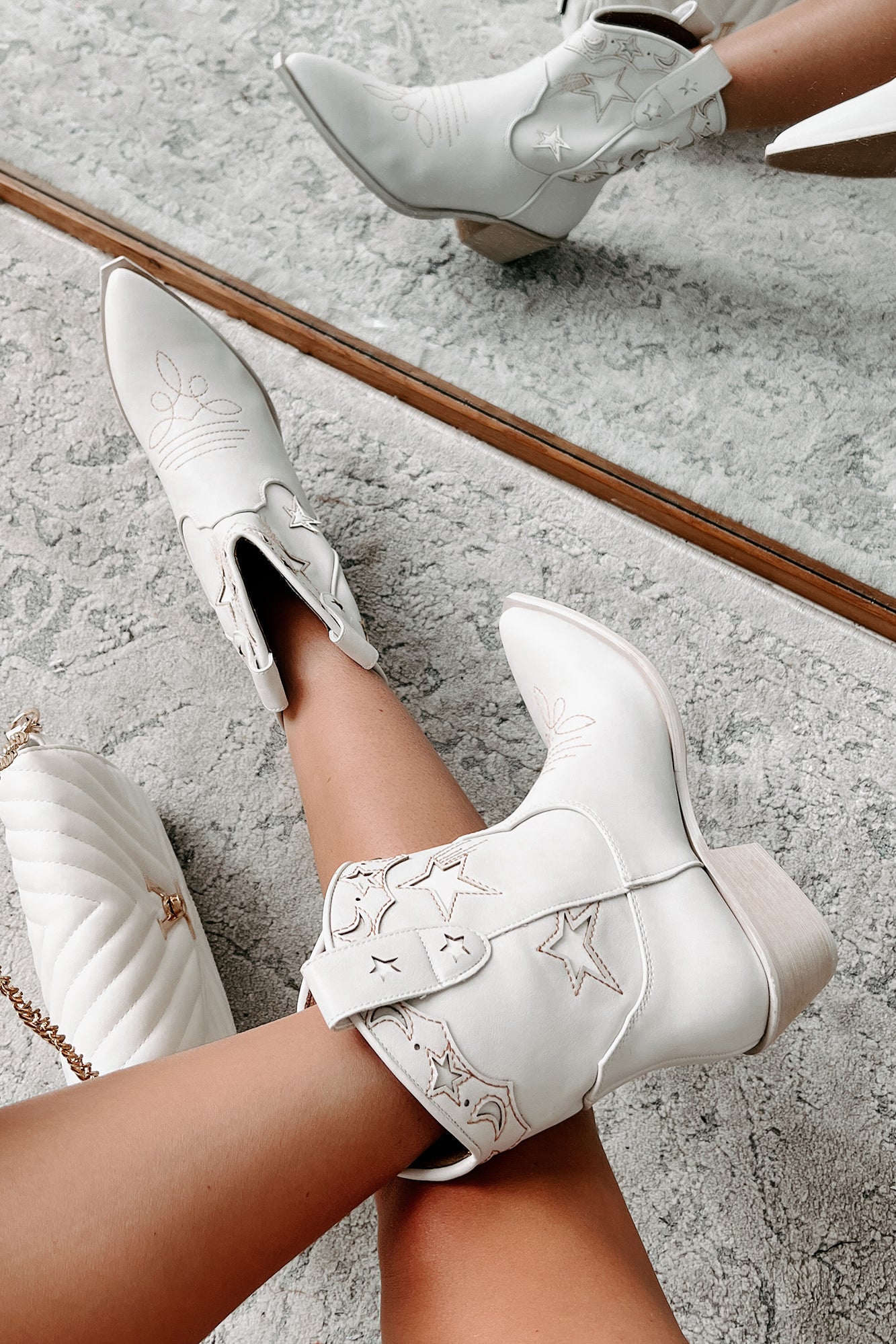 Light grey cheap booties