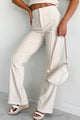 Confident Decisions High Waist Dress Pant (Cream) - NanaMacs