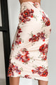 Brunch Plans Satin Floral Midi Skirt (Cream) - NanaMacs
