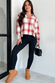 A Little Unpredictable Plaid Button-Down Shirt (Wine Combo) - NanaMacs