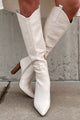 Hot Off The Press Knee High Billini Boots (Ivory) - NanaMacs