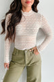 Mood Setter Lace Long Sleeve Top (Cream) - NanaMacs