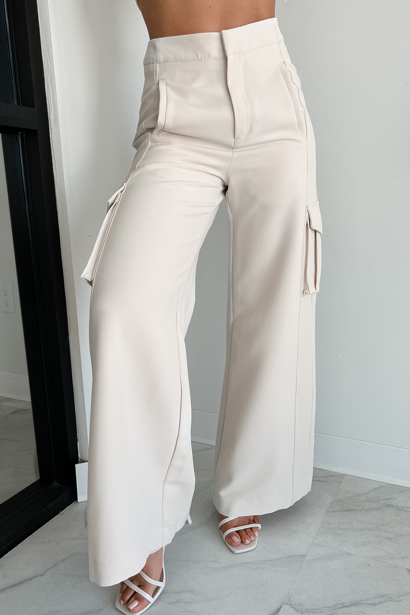 Finally On Time Cargo Pants (Cream) - NanaMacs