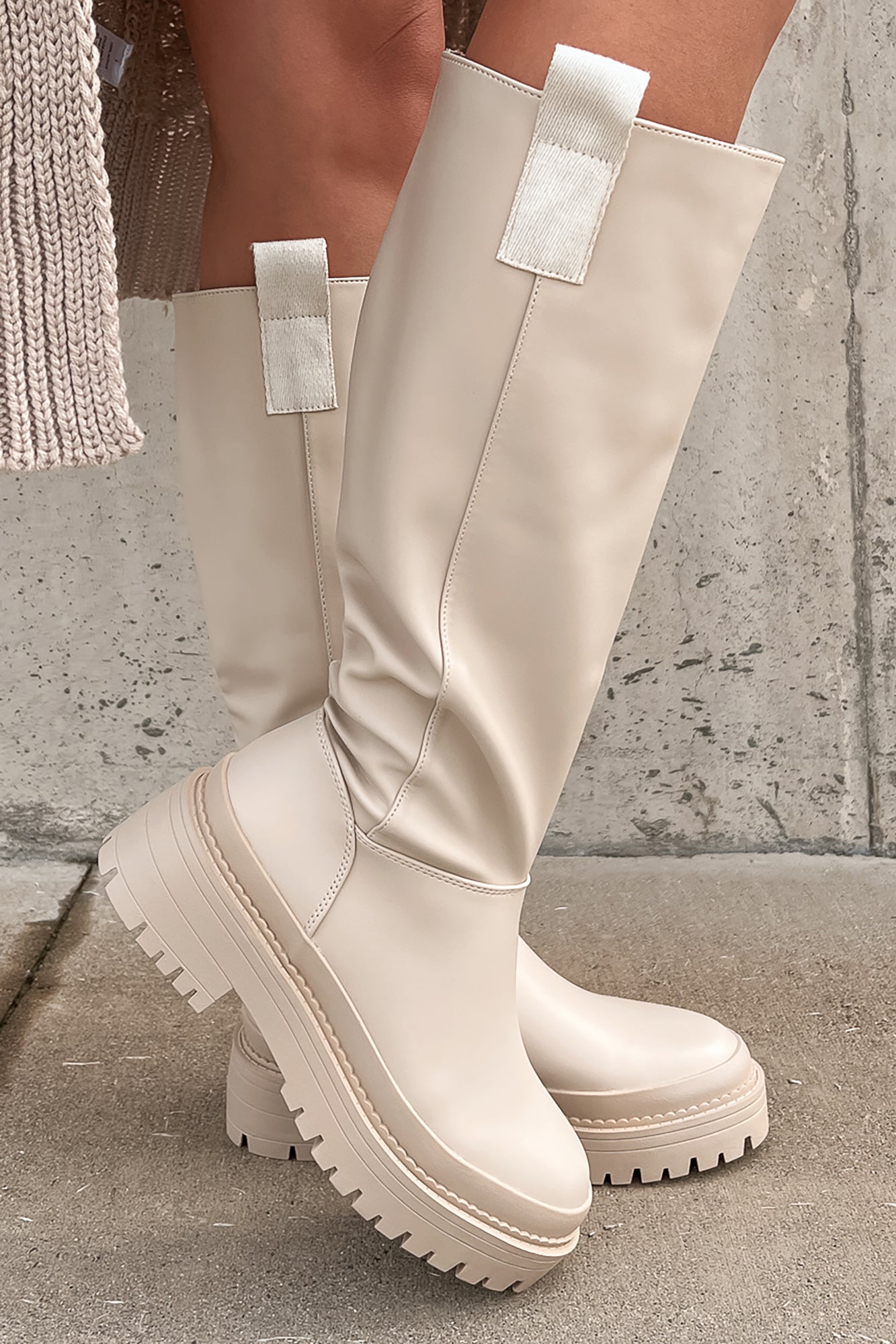 Long 2025 beige boots