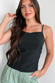 Posh Potential Square Neck Tank Top (Black) - NanaMacs