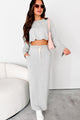 Times Like These Bubble Hem Crop Top (Heather Grey) - NanaMacs