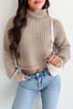 Autumn Comforts Zenana Chenille Sweater (Stone) - NanaMacs