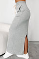 Conquering Today Sporty Knit Maxi Skirt (Heather Grey) - NanaMacs