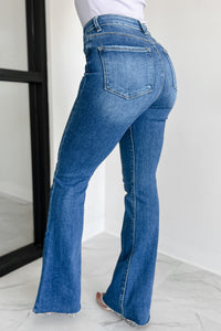 Brynn High Rise Raw Cut Risen Non Distressed Jeans (Dark) - NanaMacs