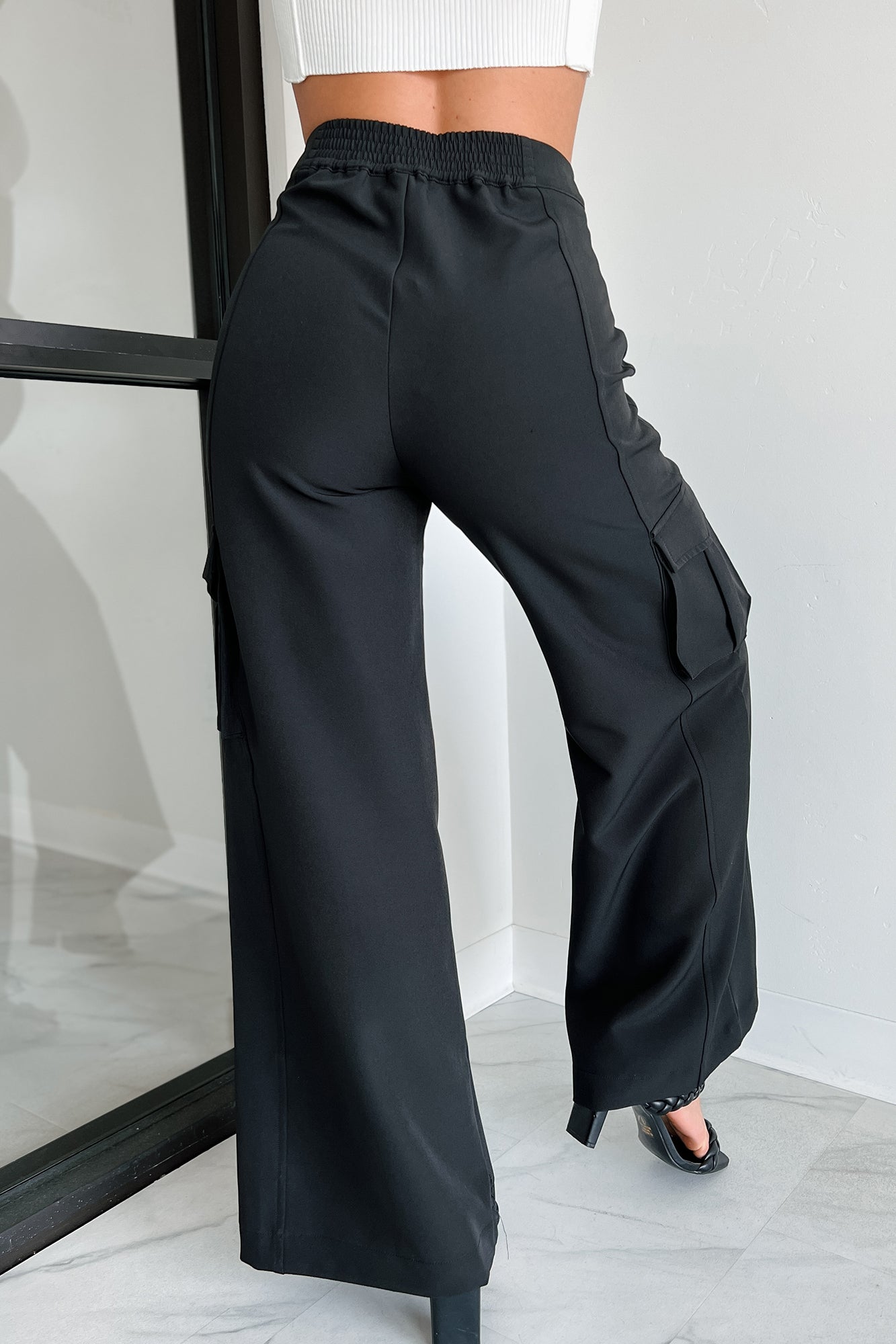 Finally On Time Cargo Pants (Black) · NanaMacs