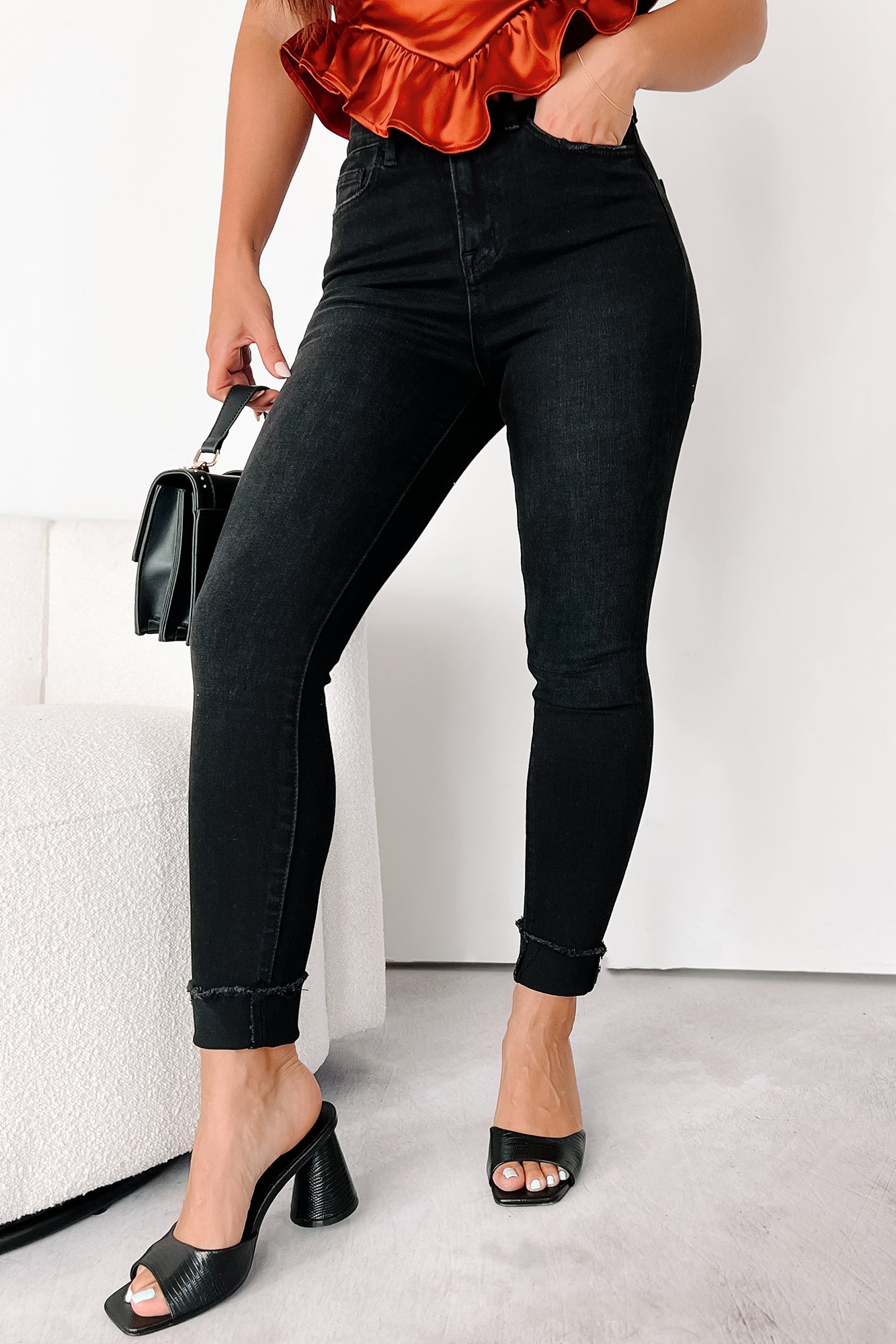 Kellie Comfort Stretch Skinny Vervet Jeans (Washed Black)