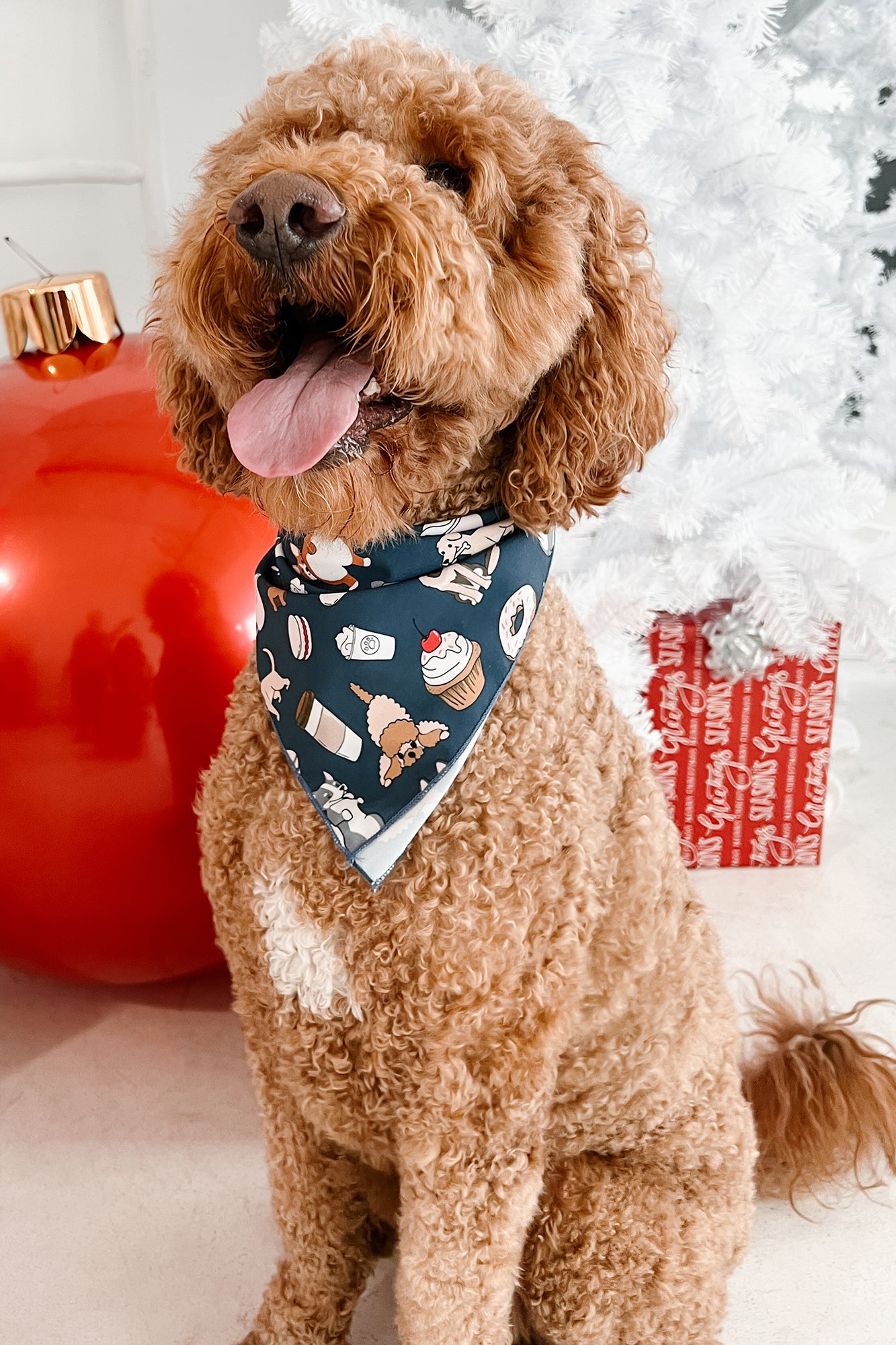 Pup Traditions Silky Printed 3-Piece Pajama Set (Dog Print) - NanaMacs