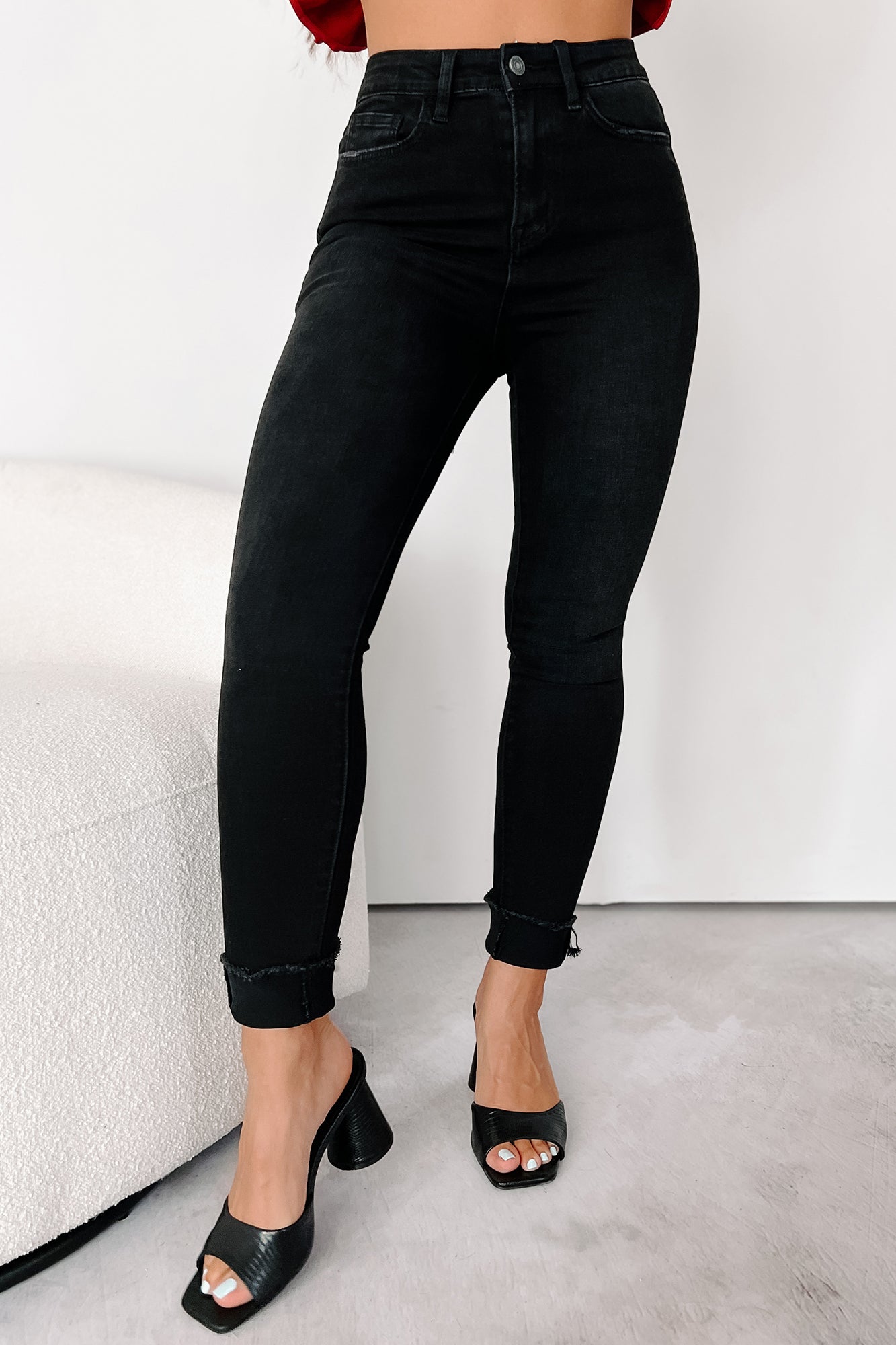 Kellie Comfort Stretch Skinny Vervet Jeans (Washed Black)