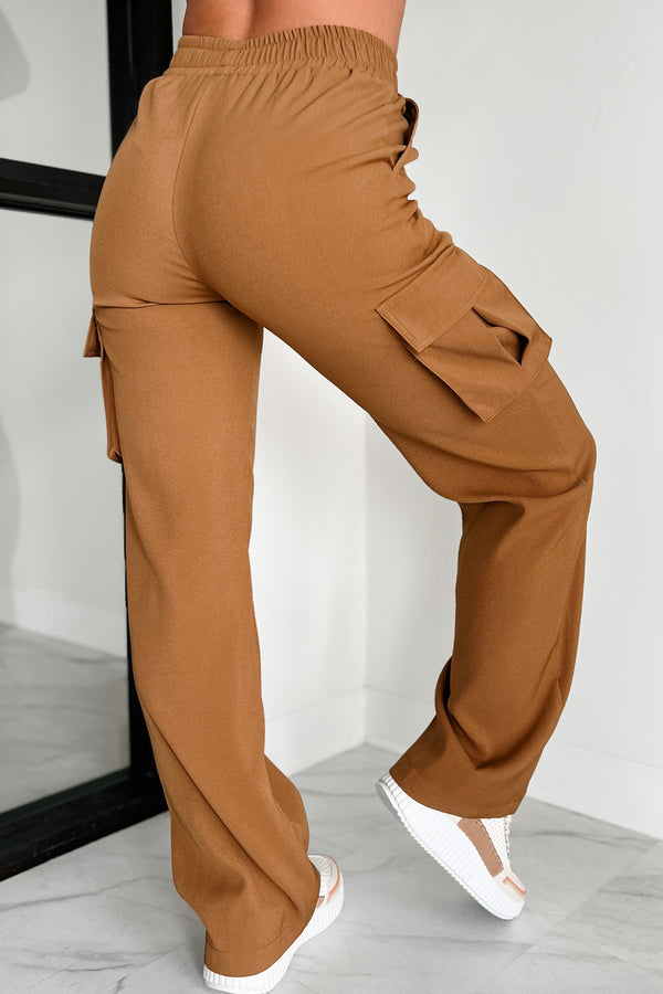 Developing Opinions Wide Leg Cargo Pants (Mocha) - NanaMacs