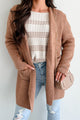 Cue The Cuddles Zenana Hooded Cardigan (Deep Camel) - NanaMacs