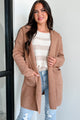 Cue The Cuddles Zenana Hooded Cardigan (Deep Camel) - NanaMacs