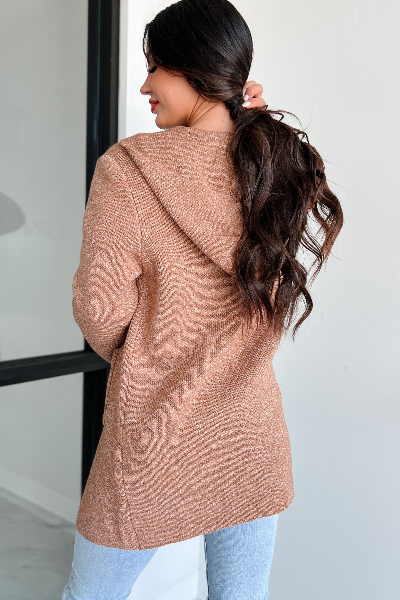 Cue The Cuddles Zenana Hooded Cardigan (Deep Camel) - NanaMacs