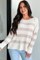 Xerxes Striped Sweater (Mocha/Oatmeal) - NanaMacs