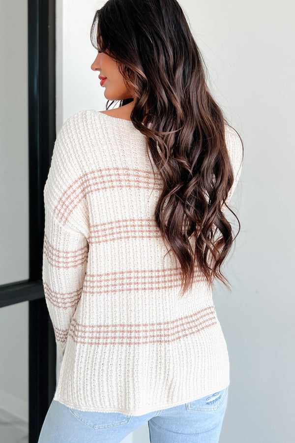 Xerxes Striped Sweater (Mocha/Oatmeal) - NanaMacs