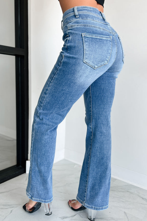 Nathaniel High Rise Straight Leg Risen Jeans (Medium) - NanaMacs