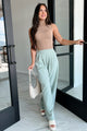 Living With Purpose Wide Leg Pants (Sage) - NanaMacs