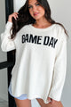 Stylish On The Sideline "Game Day" Sweater (Ivory/Black) - NanaMacs