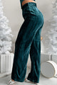 Luxury Living Velvet Trousers (Teal) - NanaMacs