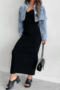 Women's Luciana Sweater Knit Strapless Bodycon Dress in Black - Size S Women's Luciana Sweater Knit Strapless Bodycon Dress in Black - Size S