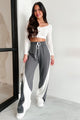 In Your Comfort Zone Wide Leg Drawstring Sweatpants (Charcoal) - NanaMacs