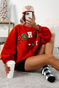 Santa's Calling Holiday Sweatshirt (Red) - NanaMacs