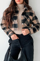 Autumn Aesthetic Plaid Crop Jacket (Camel) - NanaMacs