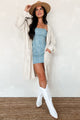 Find Your Purpose Cable Knit Long Cardigan (Natural) - NanaMacs