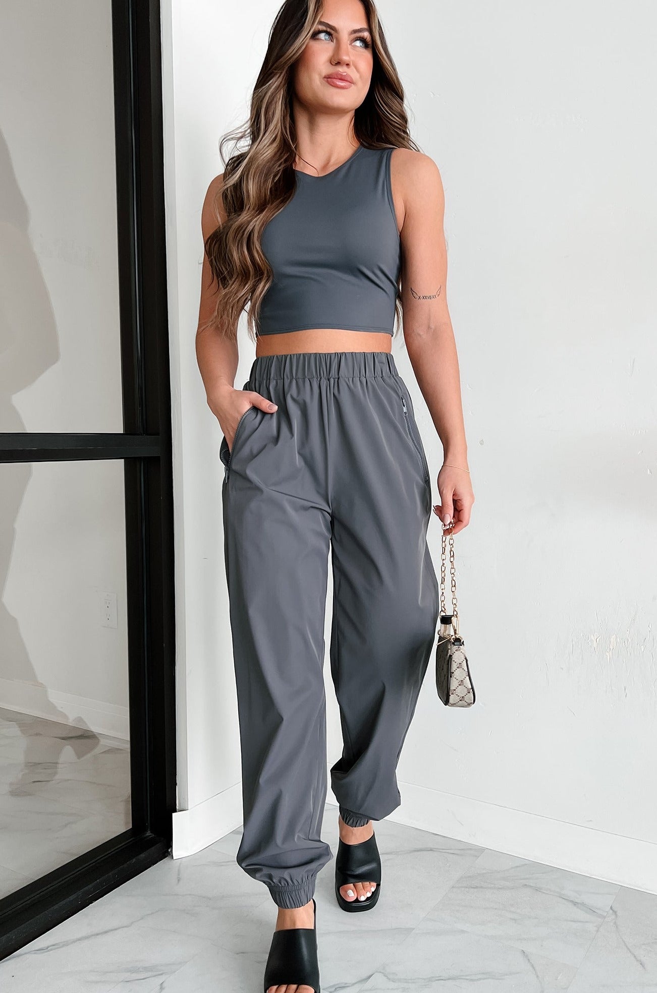 Crop top jogger store set