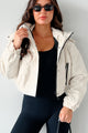 My New Normal Hooded Crop Jacket (Cream) - NanaMacs