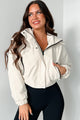 My New Normal Hooded Crop Jacket (Cream) - NanaMacs