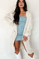 Find Your Purpose Cable Knit Long Cardigan (Natural) - NanaMacs